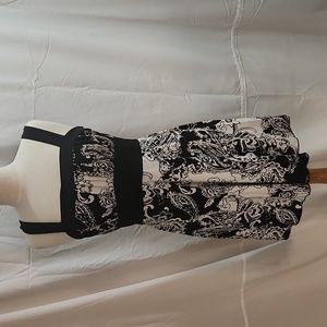 Lightweight Black and White Paisley dress!